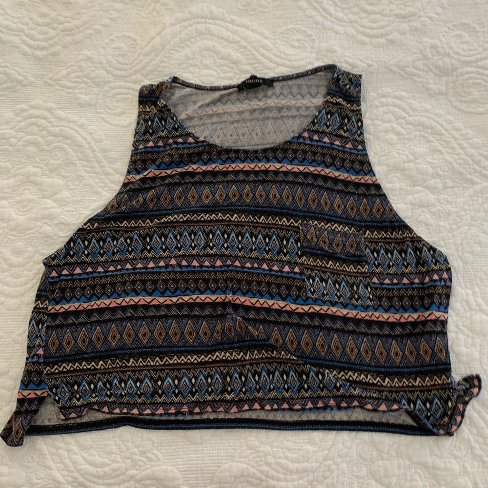 forever 21 patterned tank top